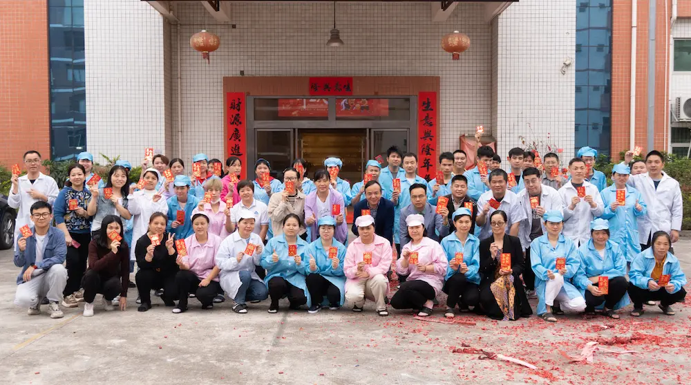 ACE Electronics and ACE Components team members in a company group photo
